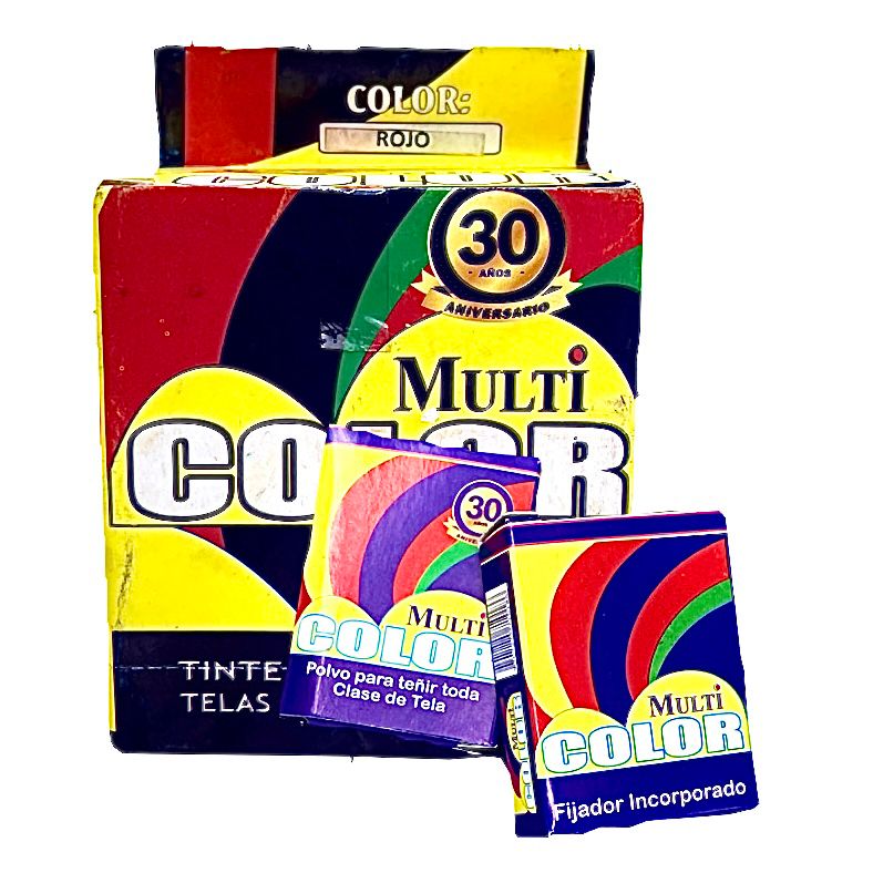 Tinte ropa multicolor negro caja x12 