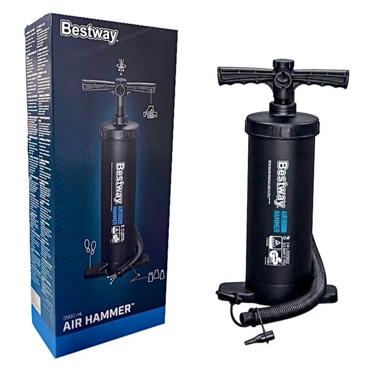 Inflador negro de piscina besway grande  