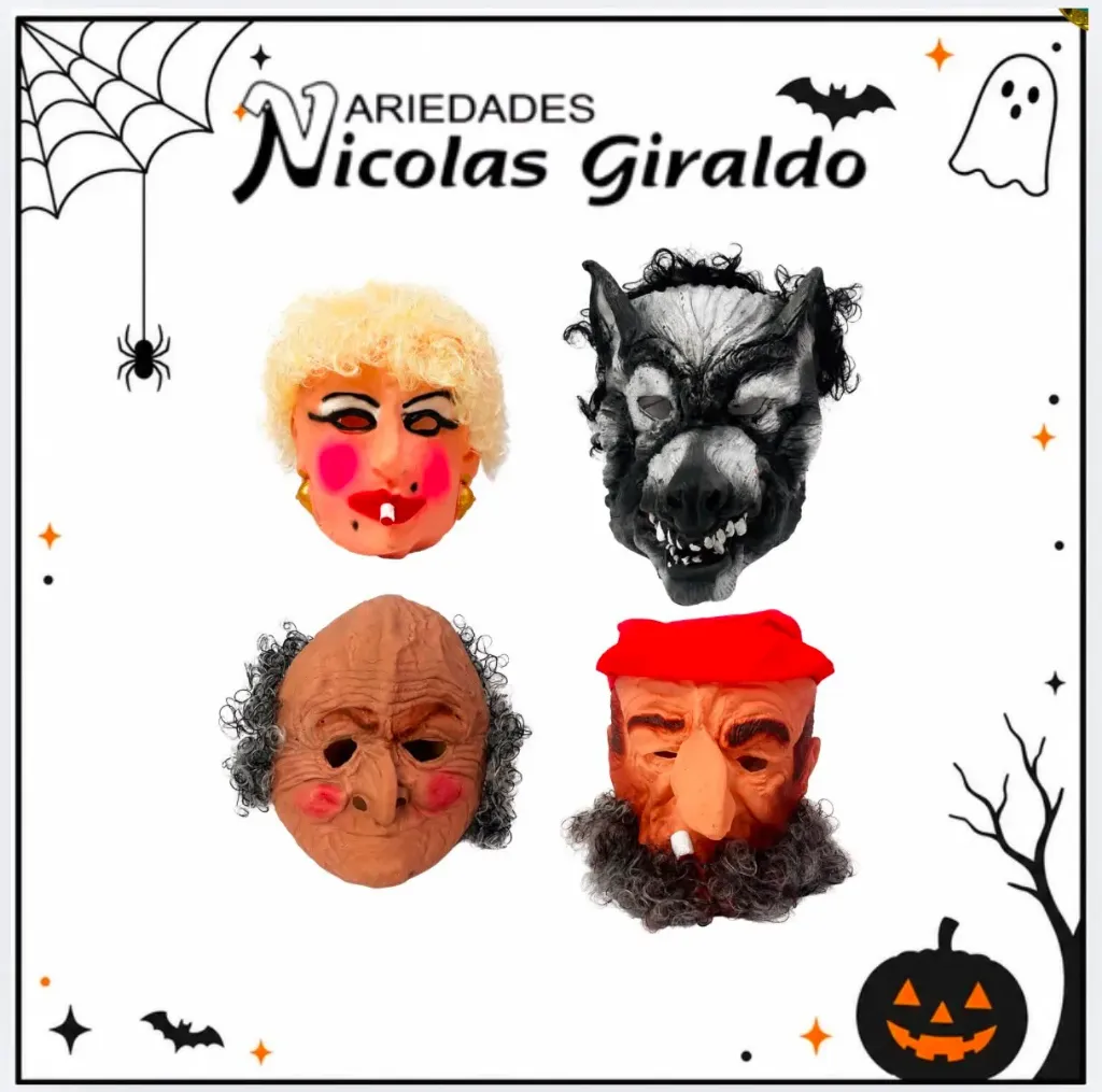 [MASHALL] Mascara halloween en caucho surtida