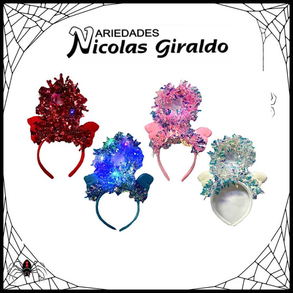 Diadema halloween angel brillante 