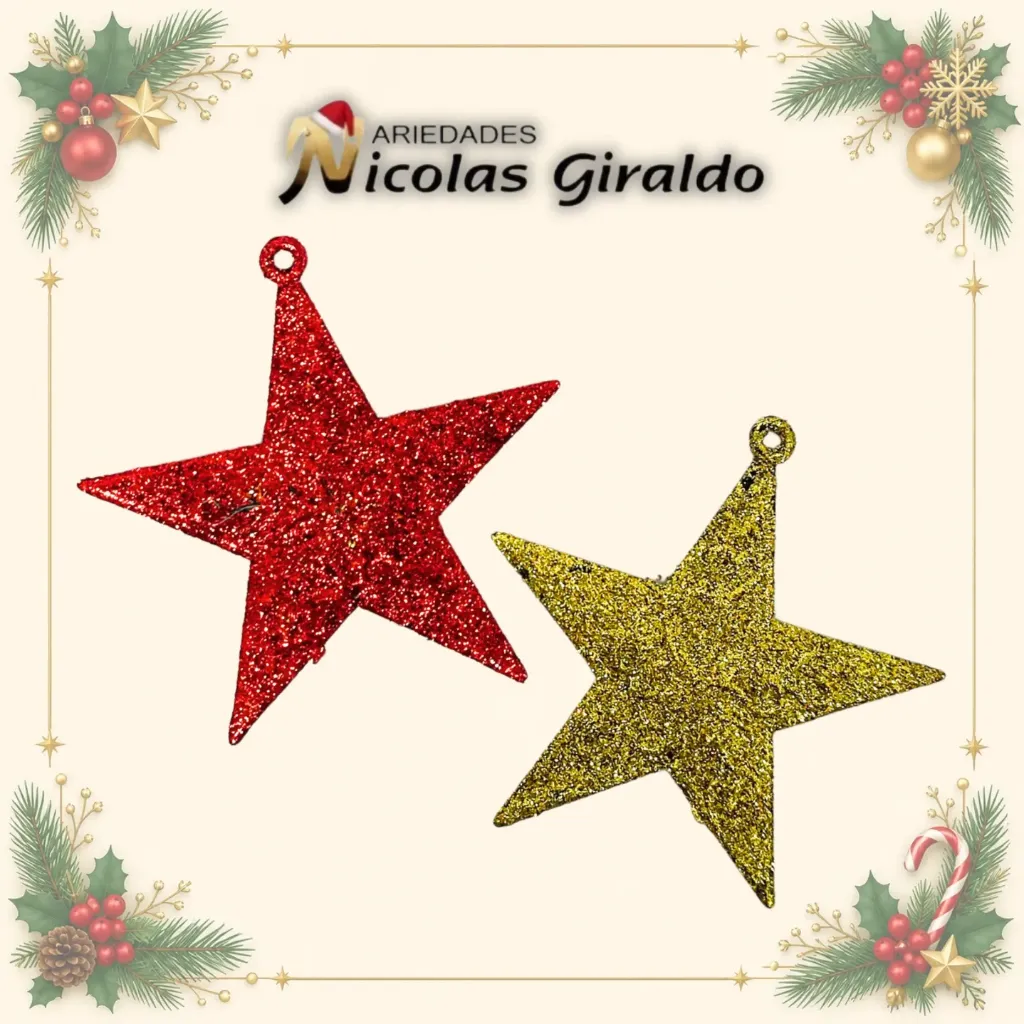 ADORNO NAVIDAD ESTRELLA MIRELLA BOLSA X2