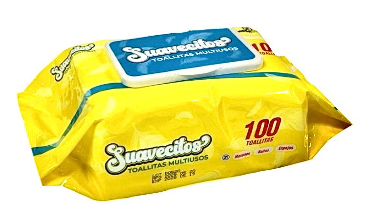 Pañitos humedo suavecitos X100 amarillo