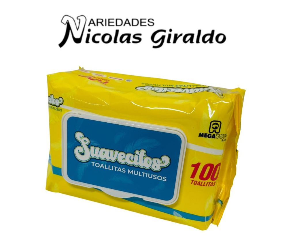 Toallitas humedas multiusos suavecitos X100 amarillo