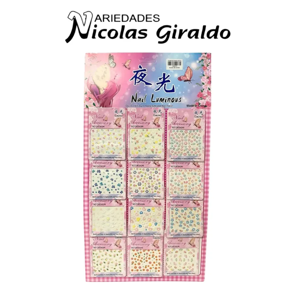 Carton sticker uñas x12 