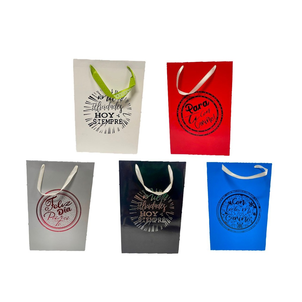 Bolsa regalo cariñito colores mediana 