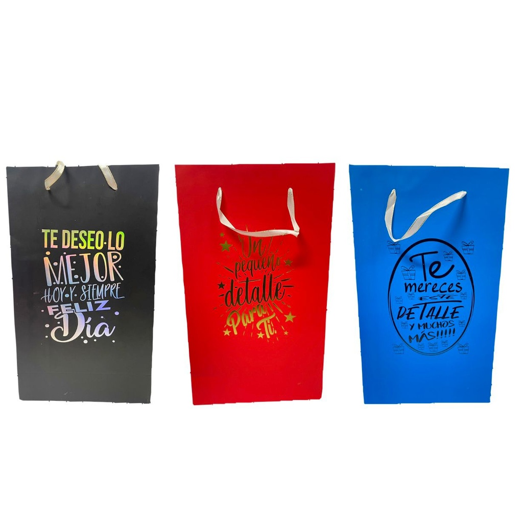 Bolsa regalo cariñito colores grande 