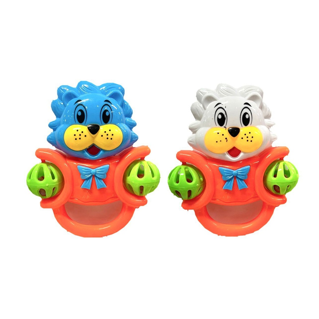 Sonajero carita animales 2 bolas mediano  
