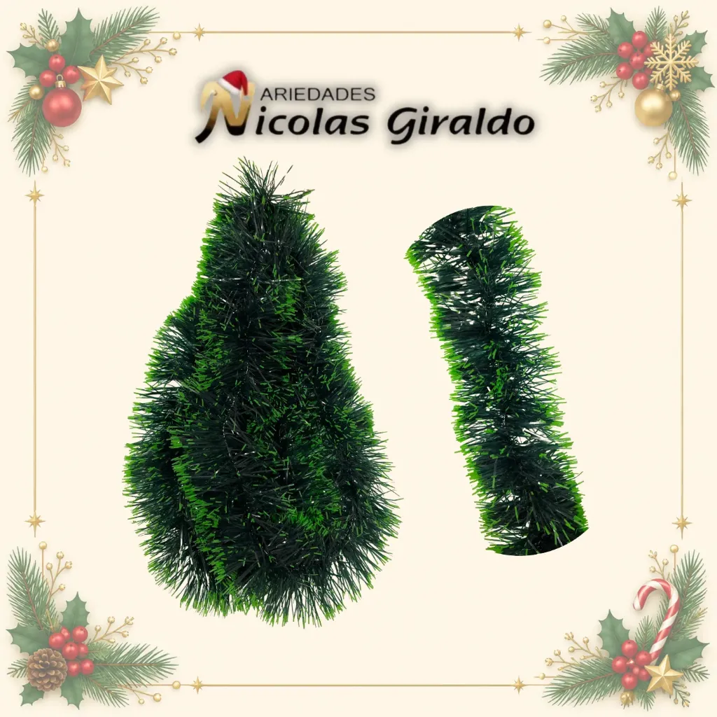 GUIRNALDA 13 CM X2 MTS PUNTA VERDE