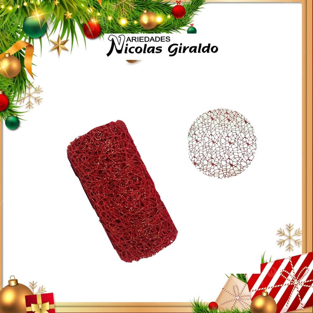 @MALLA DECORATIVA MINI ROJA