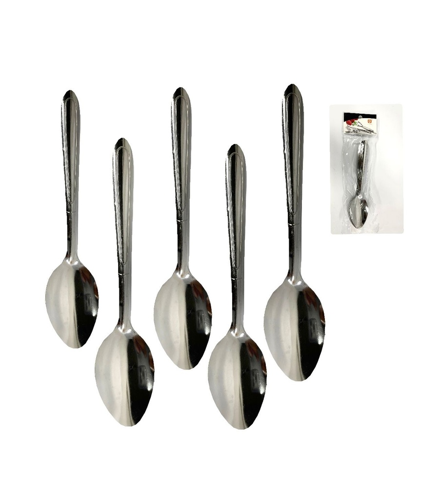 Cuchara metal sencilla x12   