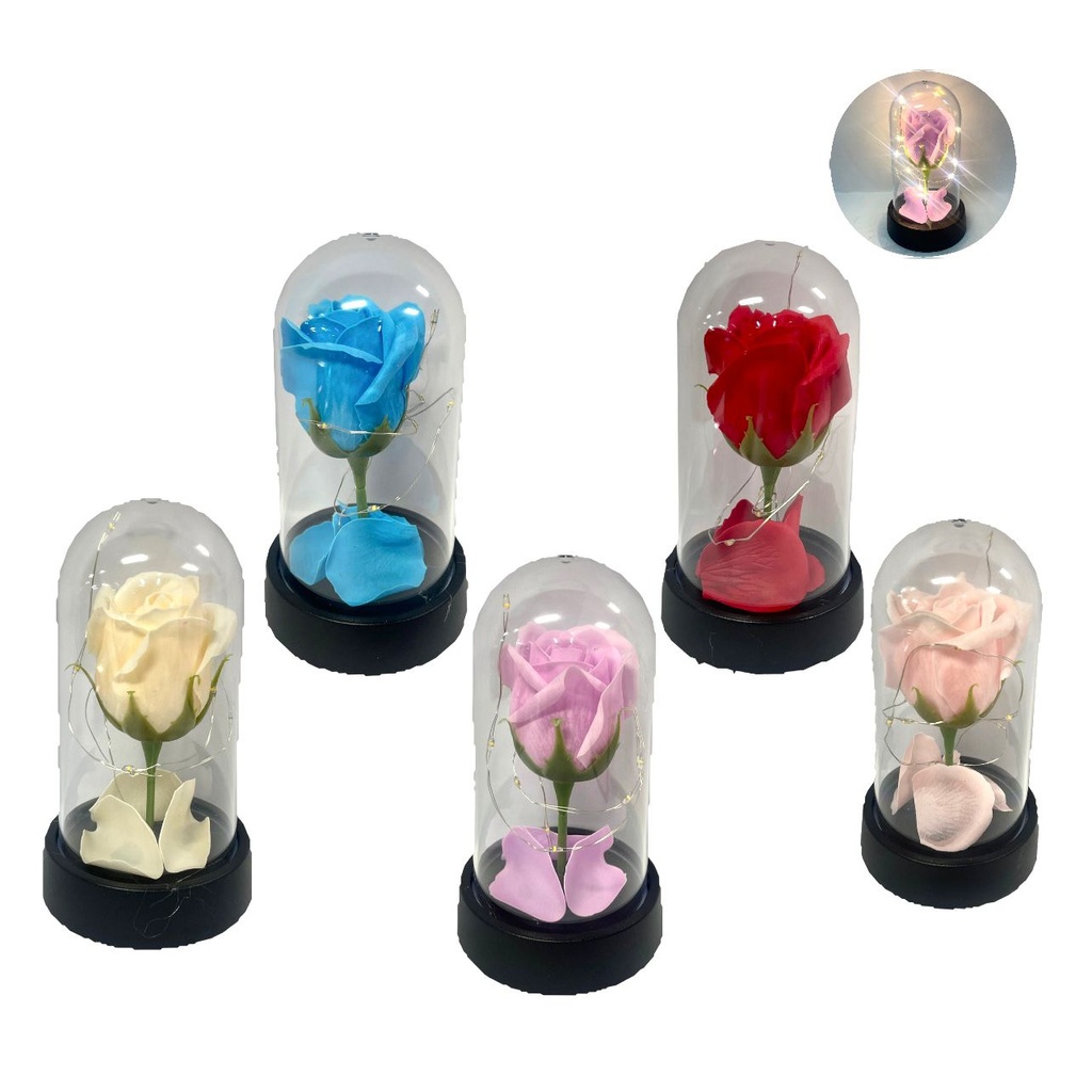 Urna decorativa x1 rosa luz pequeña   