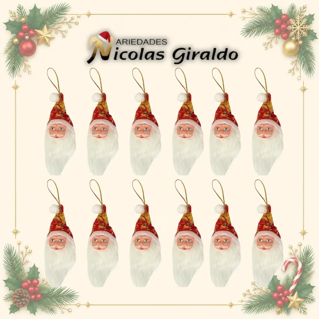 MUÑECO COUNTRY PEQUEÑO  PAPA NOEL BARBA PAQUETE X12