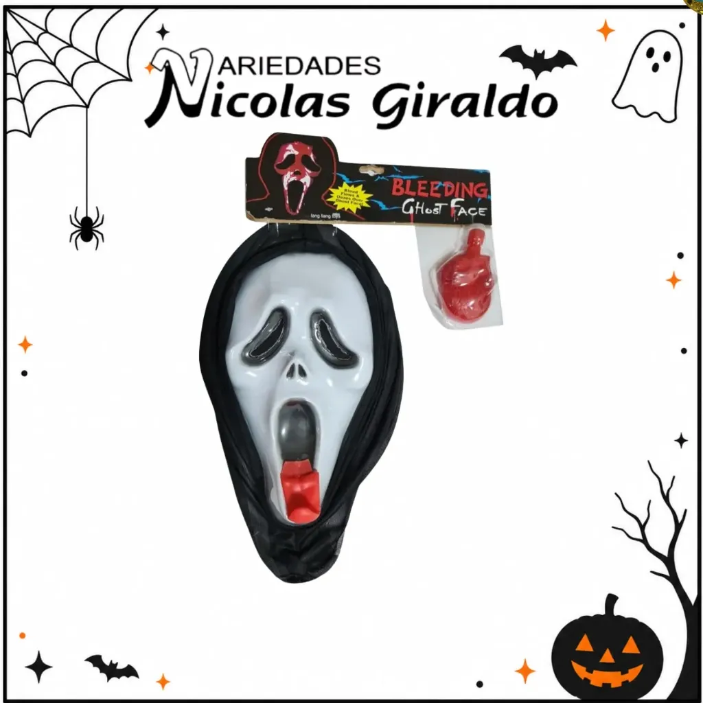Mascara scary con sangre con lengua halloween