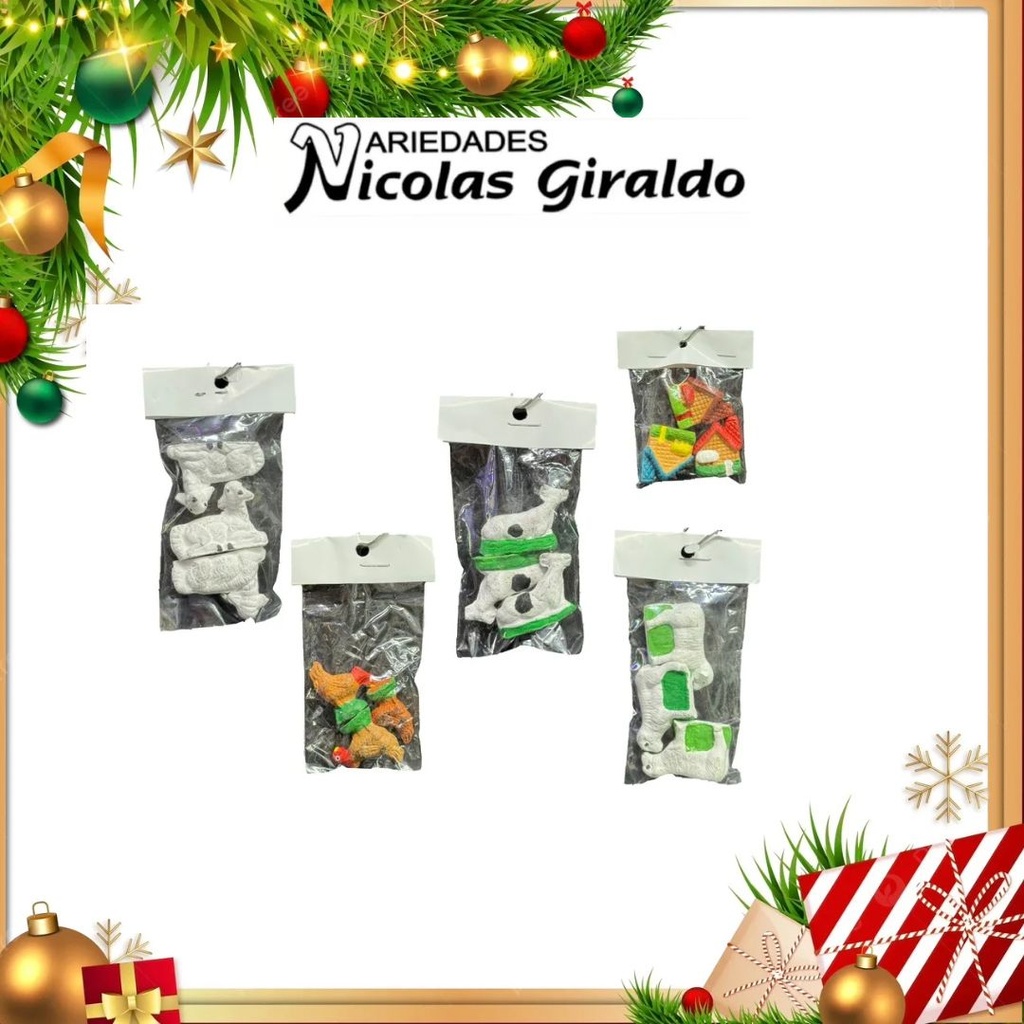 ANIMAL Y FIGURAS EN BARRO SURTIDAS PQT X12