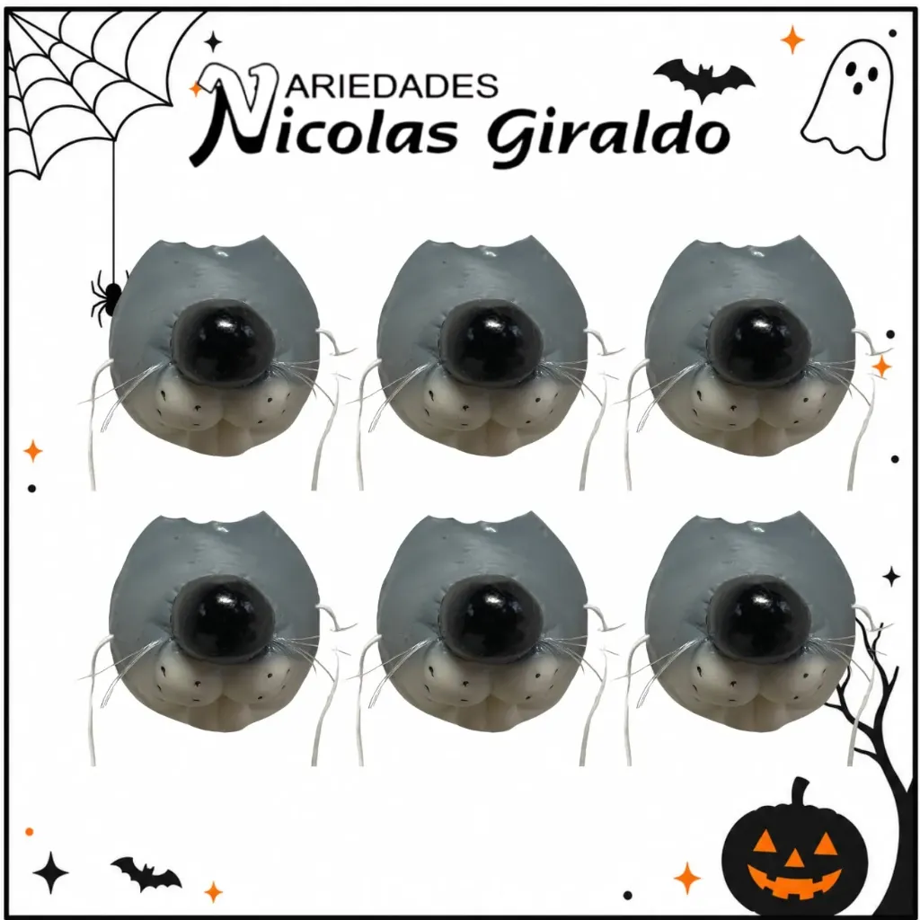 Nariz halloween caucho raton PQT X12 