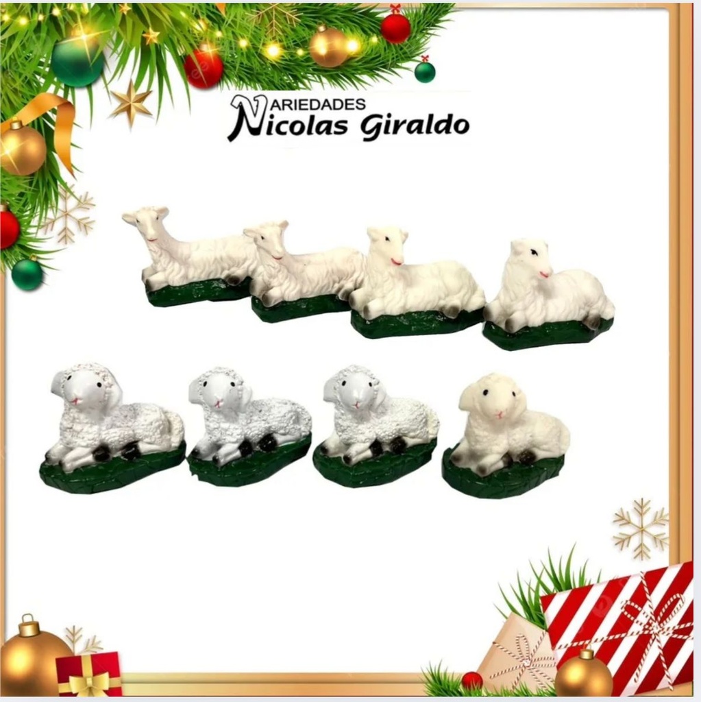 ANIMAL OVEJA CAUCHO MEDIANA X4 