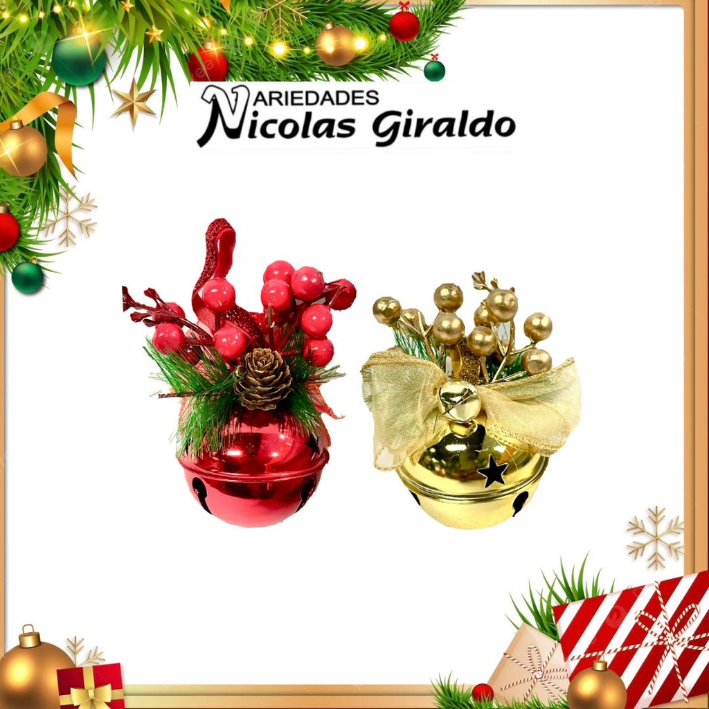 @SONAJERO NAVIDEÑO ROJO Y DORADO