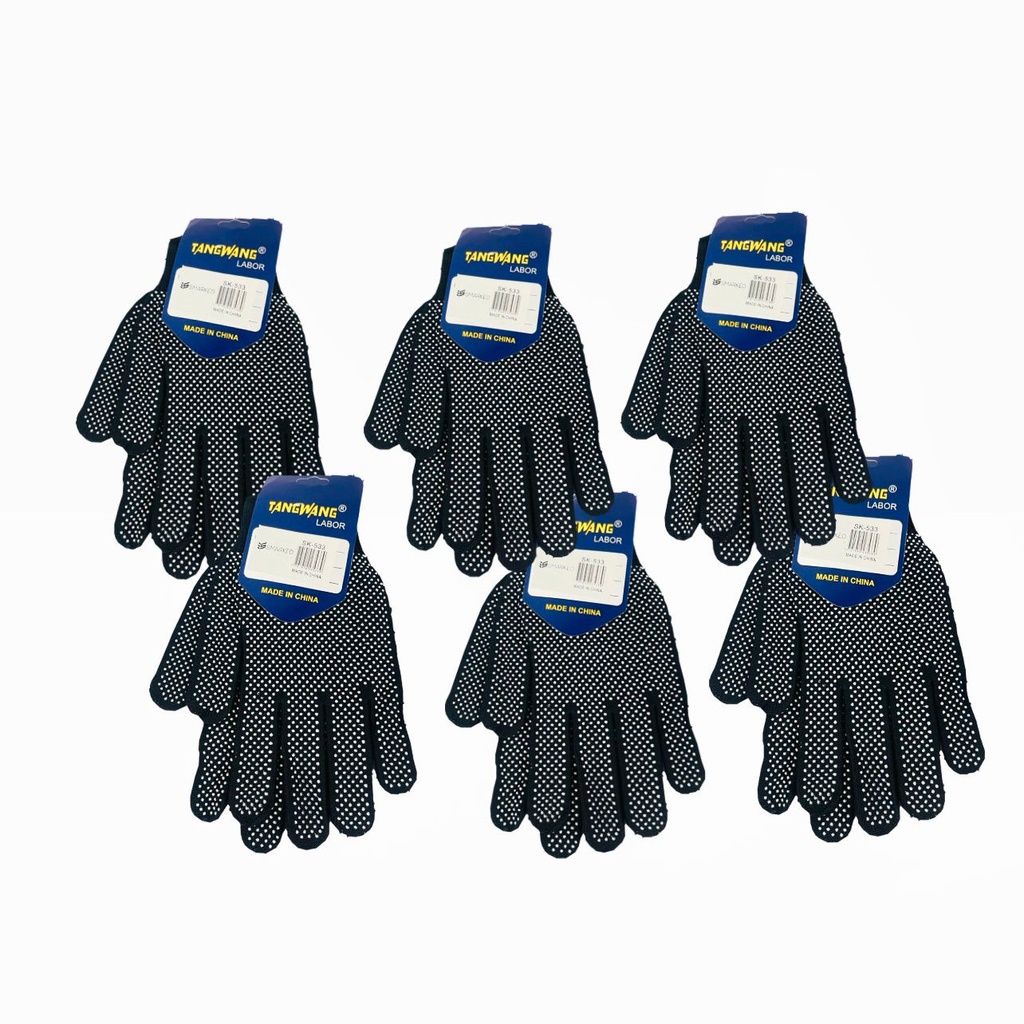 Guante punto 2 cara bicicleta paquete x12    