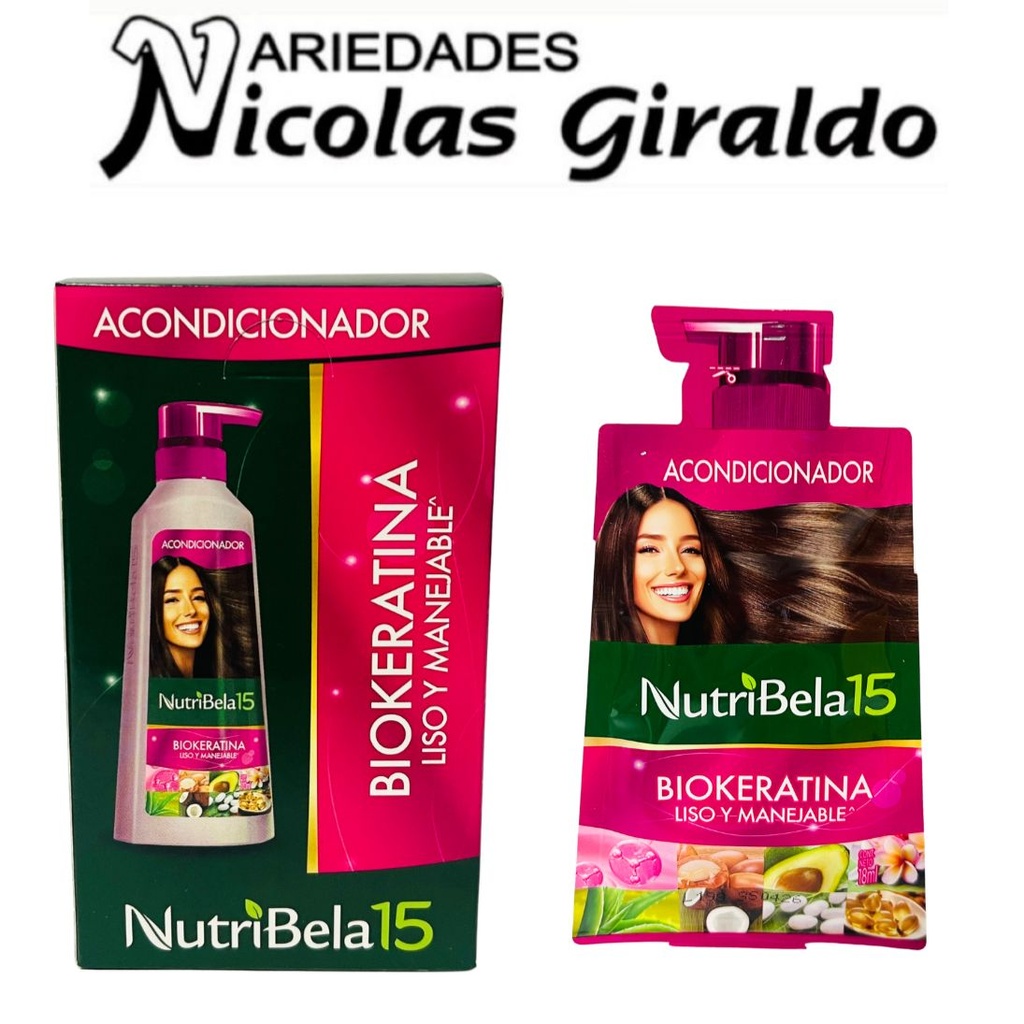 [21500013] Acondicionador nutribela biokeratina (fucsia) sobre x12