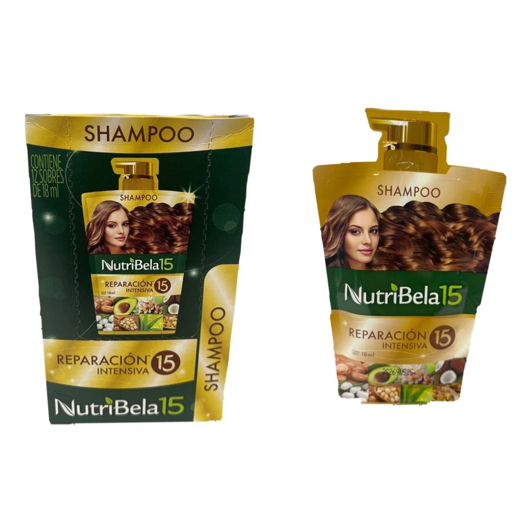 Shampoo nutribela reparacion (amarillo) sobre x12  