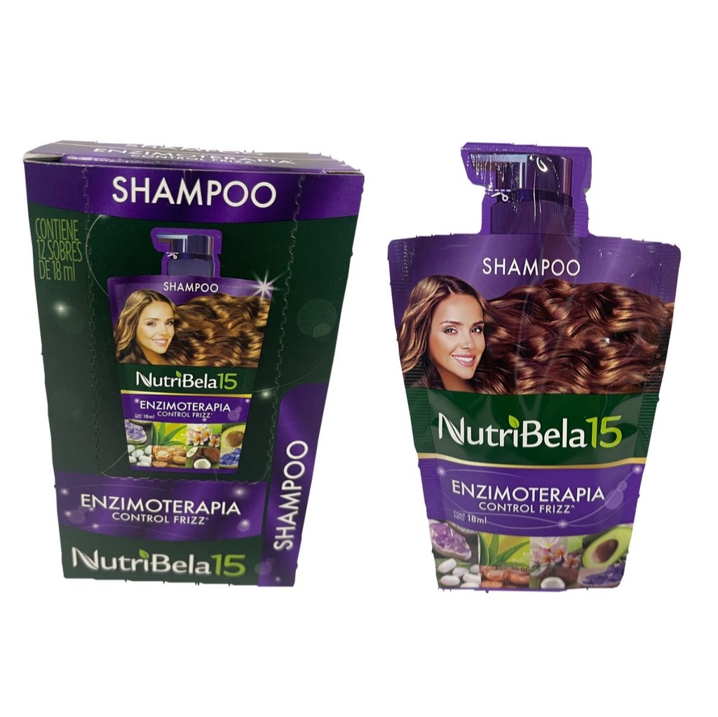 Shampoo nutribela enzimoterapia (morado) sobre x12 