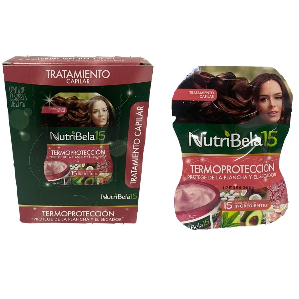 Tratamiento nutribela termoprotector (rosado) sobre x12 