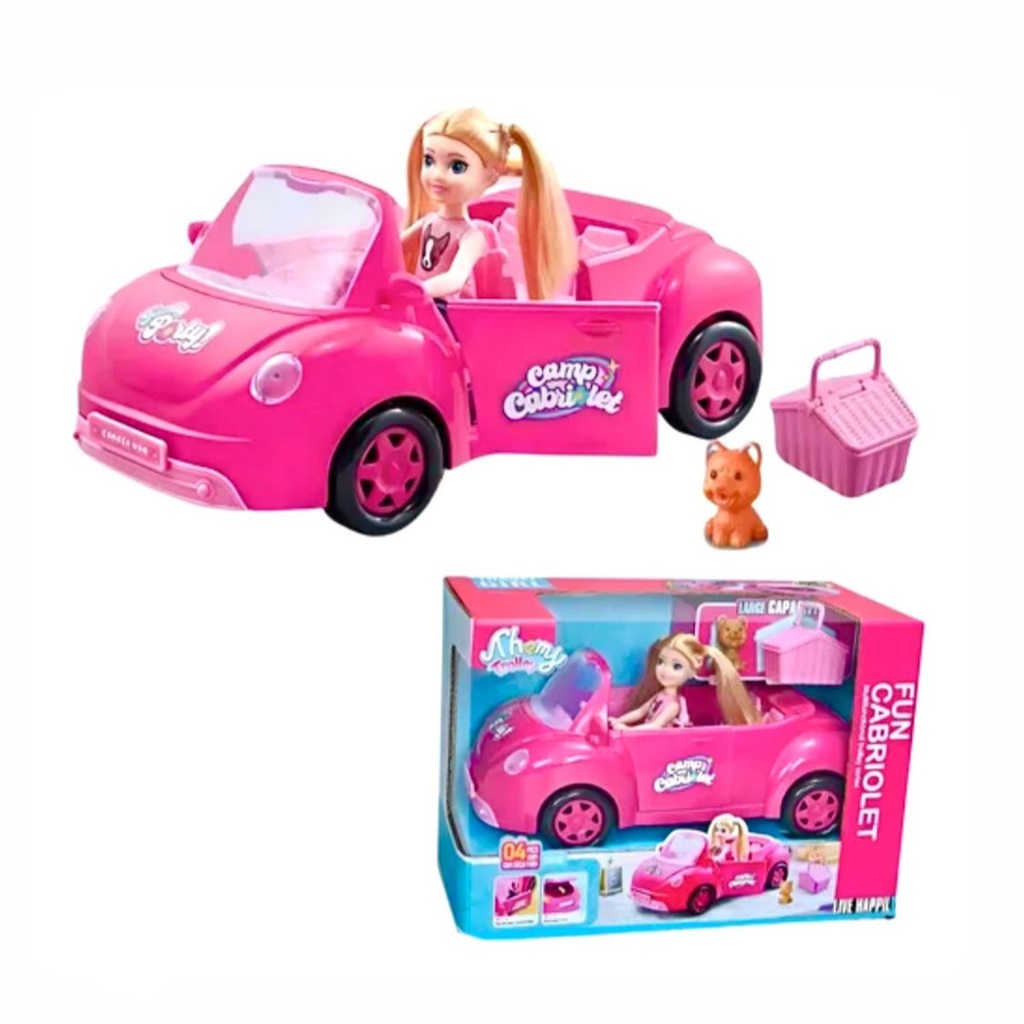 Carro con muñeca y accesorios 