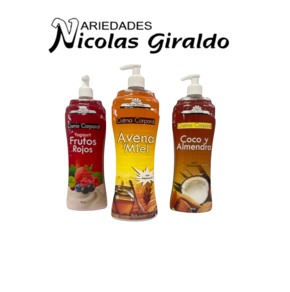 Crema corporal care style x750ml 