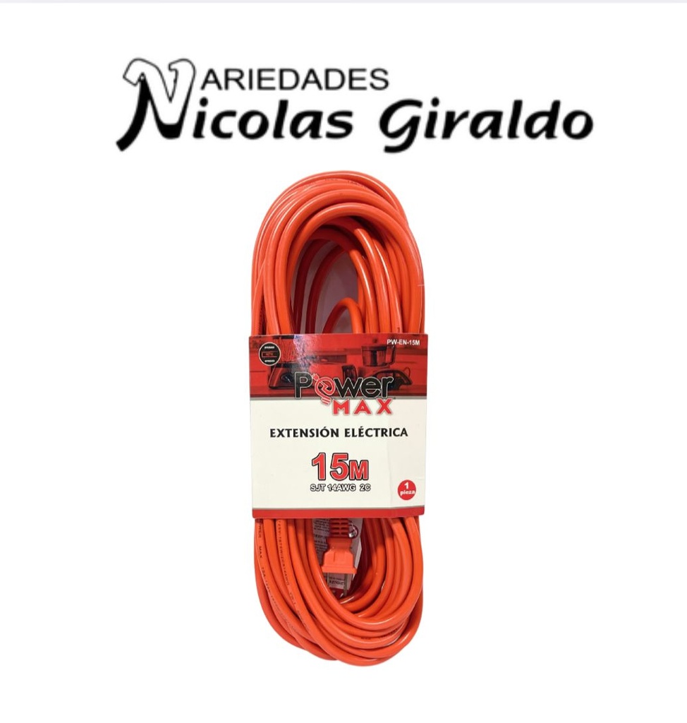 Extension naranja power max x15 metros 