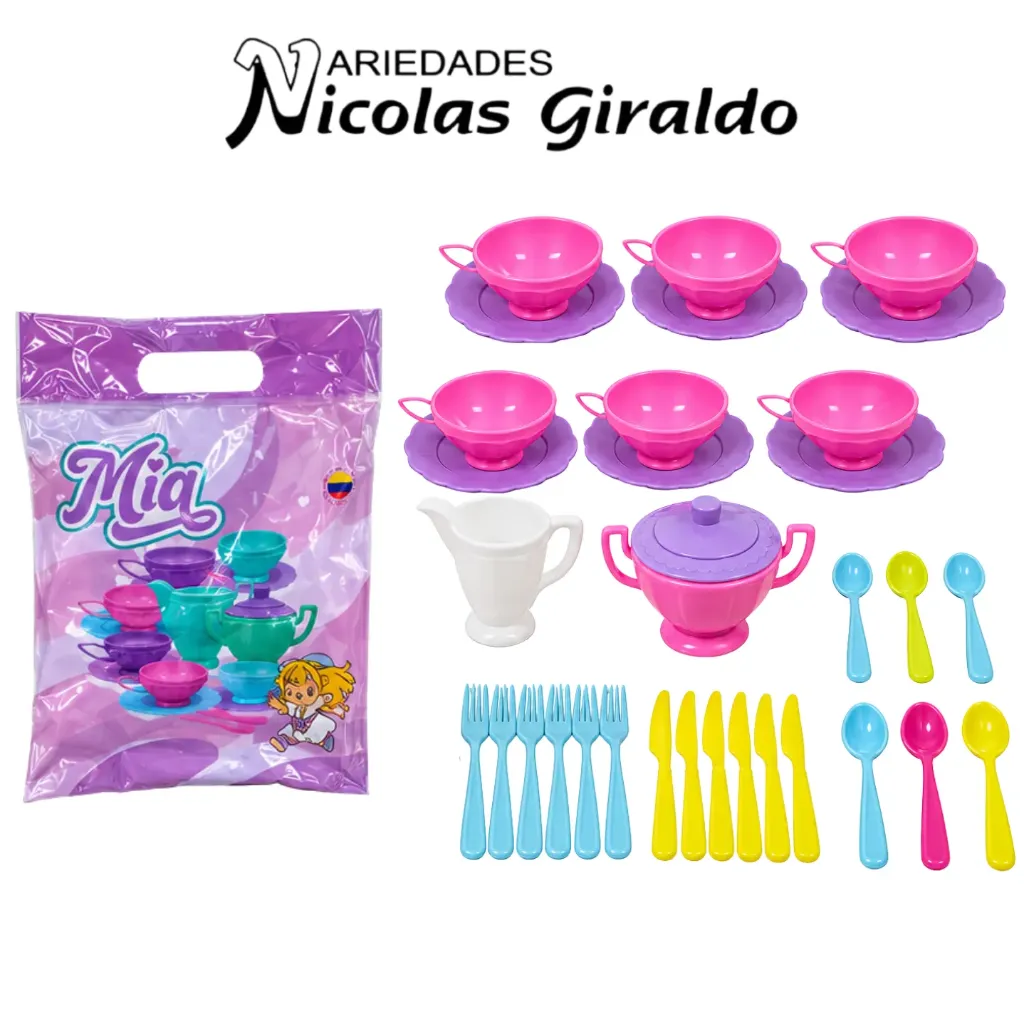Vajilla infantil mia rococo x33 piezas beed