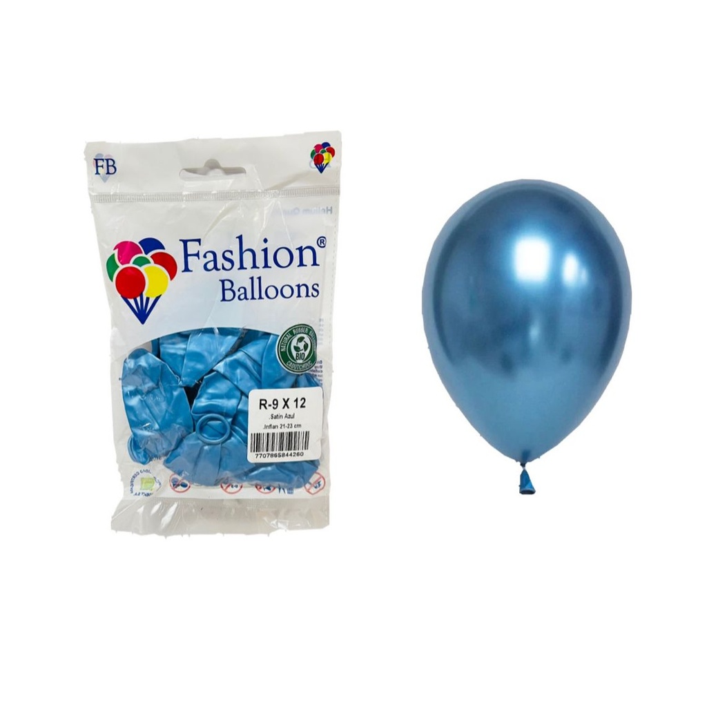 Bomba ballons r9x12 satin azul