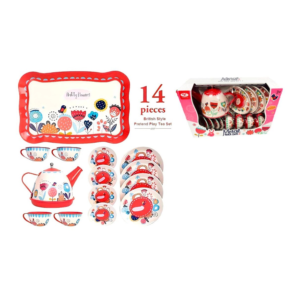 Vajilla juego te metal en caja 