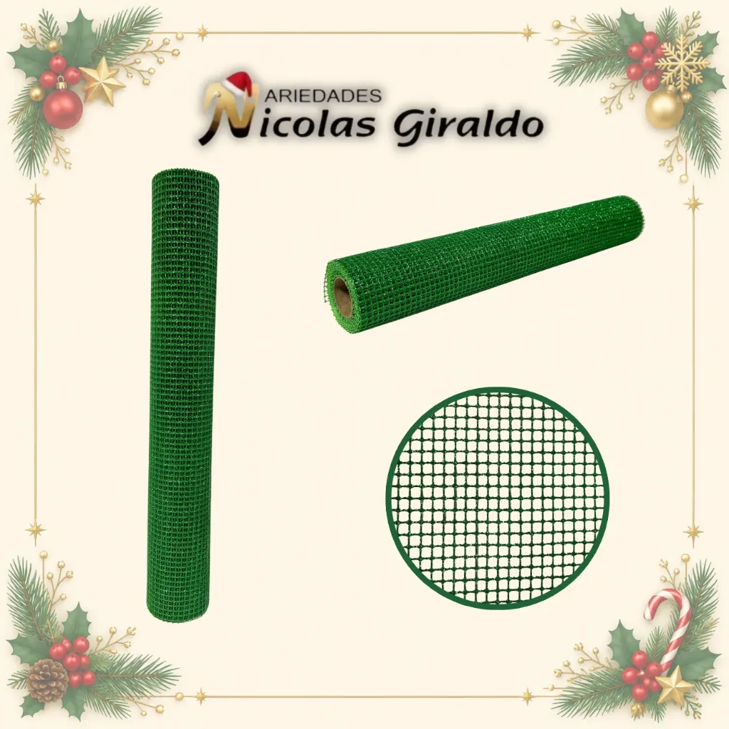 [SMR25-10] MALLA DECORATIVA LARGA 50CM VERDE