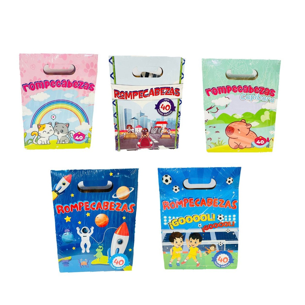 Rompecabeza x40 piezas bolsa tipo maleta 