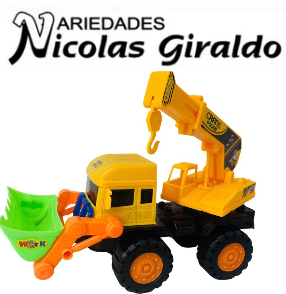 Carro constructor retro Grua grande