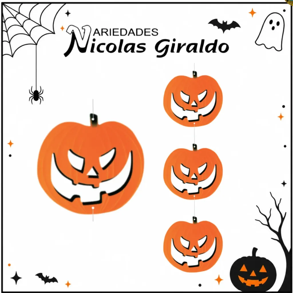 [HA1435] Calabaza tira grande halloween 