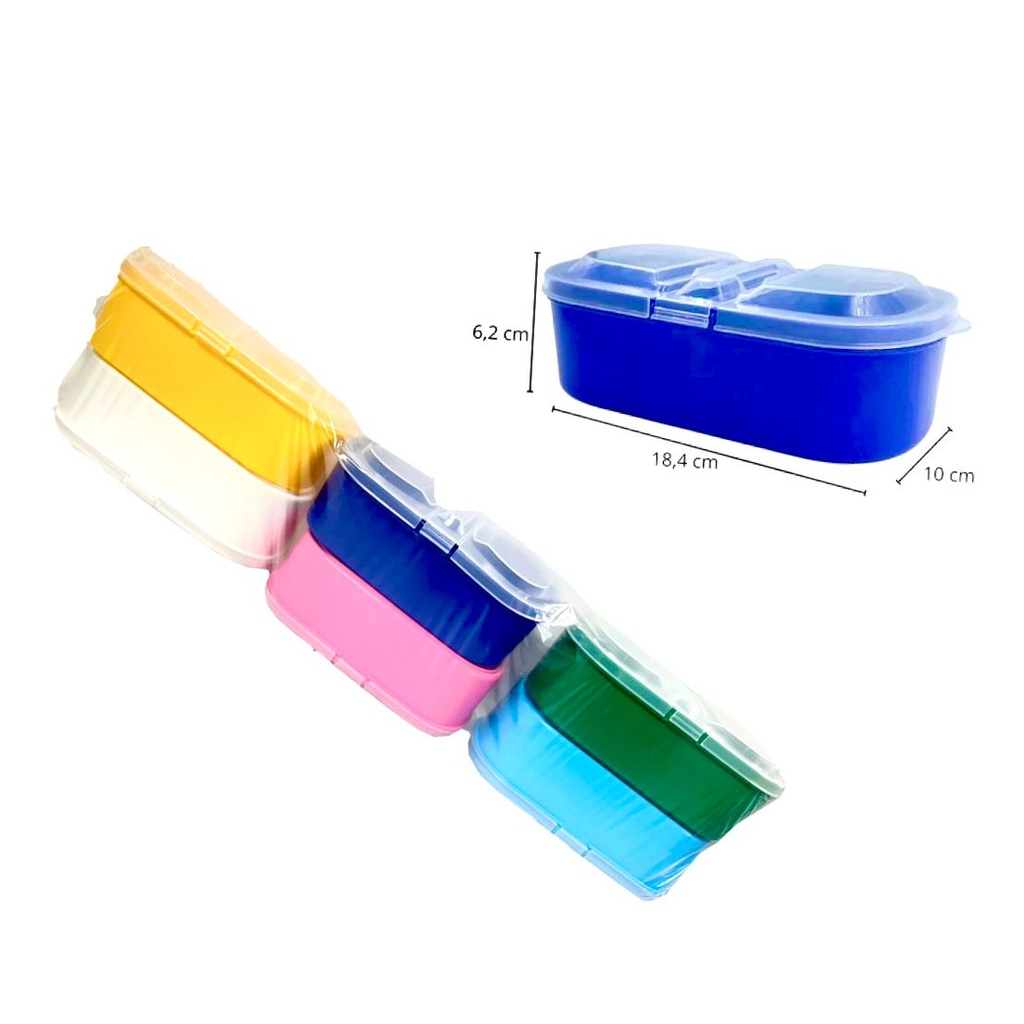 [CH033JEH] Coca rectangular pequeña doble compartimiento PQT X6 