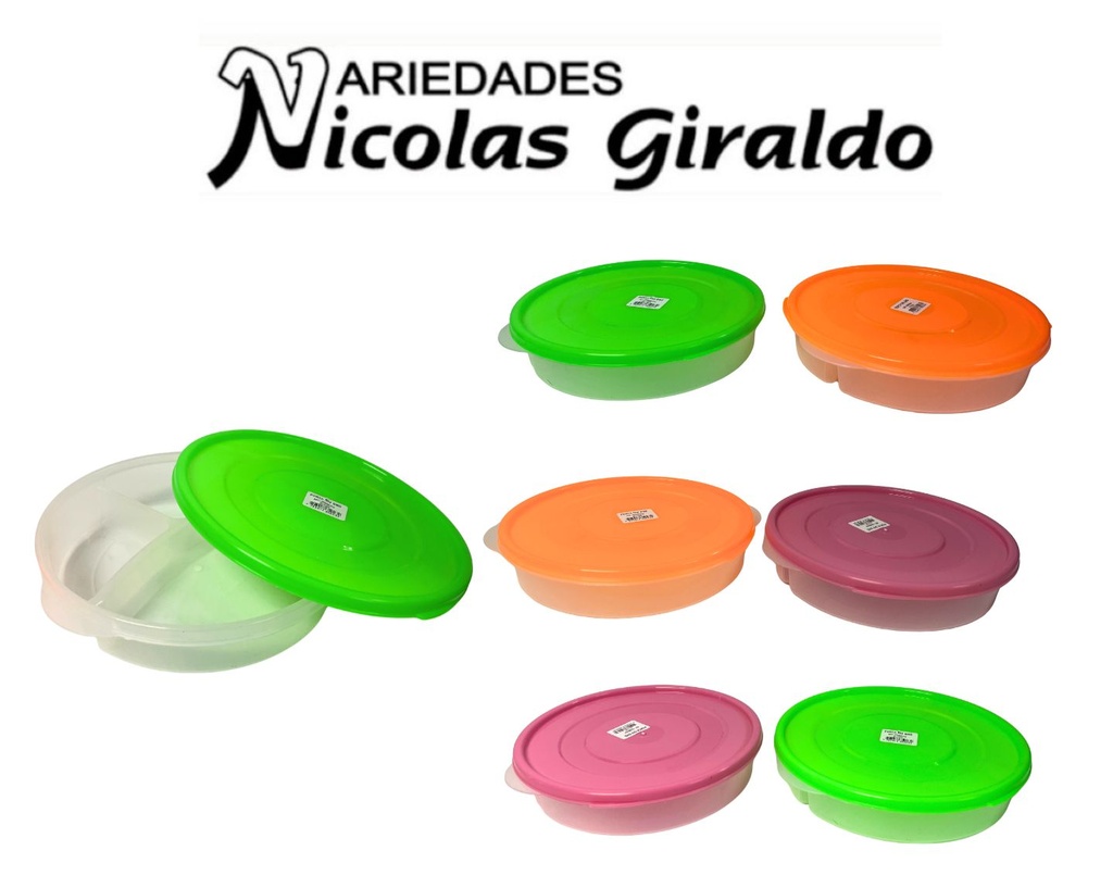Coca redonda 3 divisiones grande PQT X6 