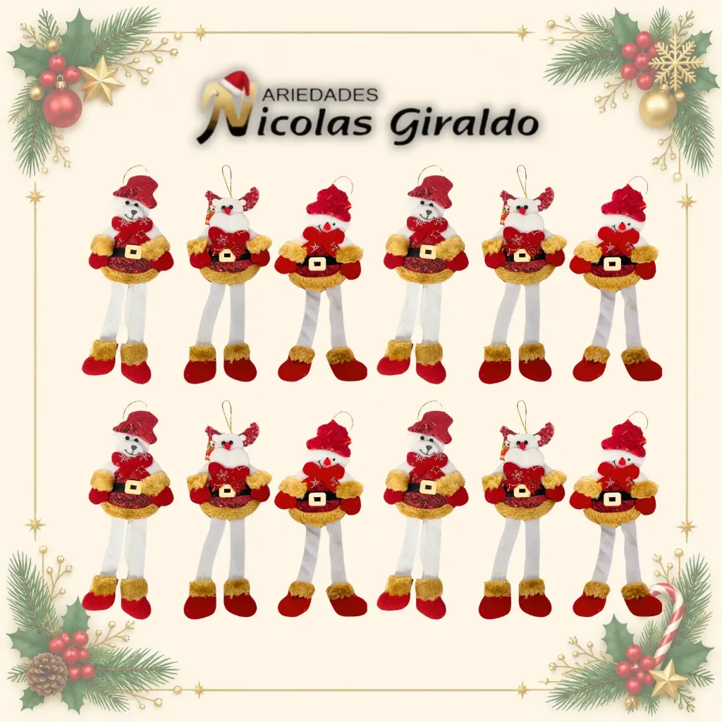 [A0334] MUÑECO COUNTRY MEDIANO PATAS LARGA PAQUETE X12