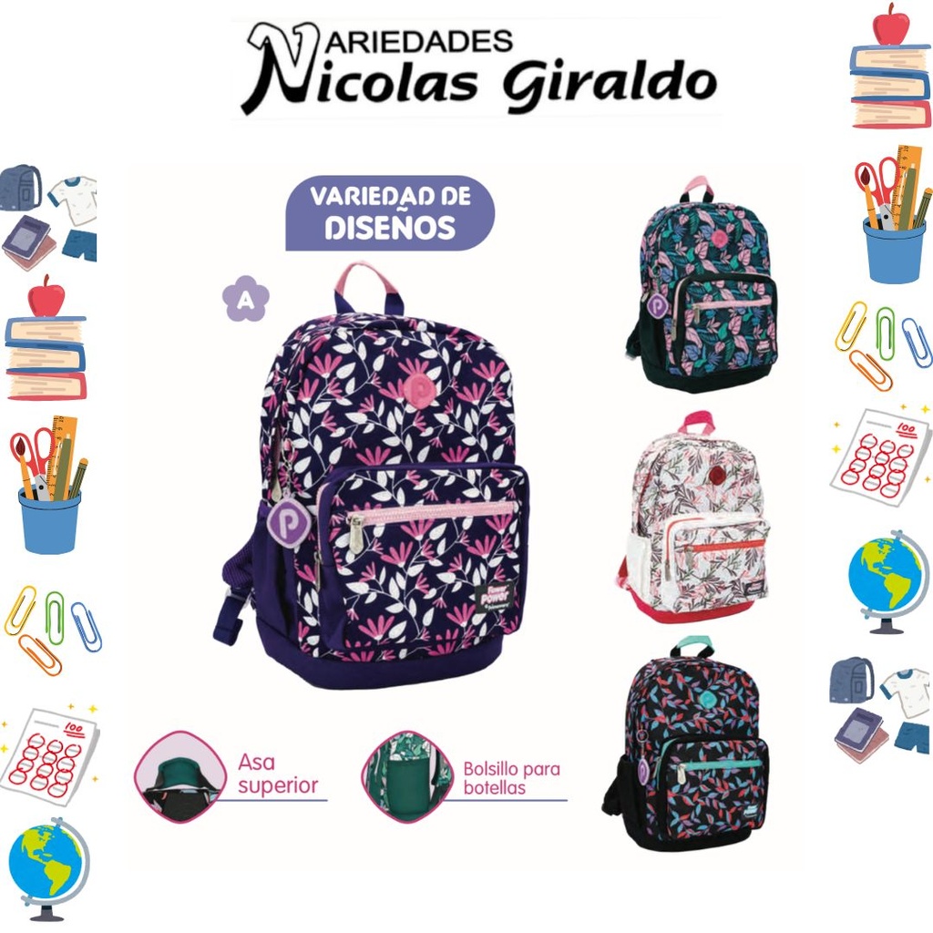 [P4037-011] Morral primavera flower power natura mujer