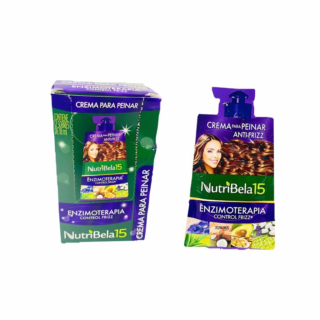 Crema de peinar nutribela enzimoterapia (morado) sobre x12 