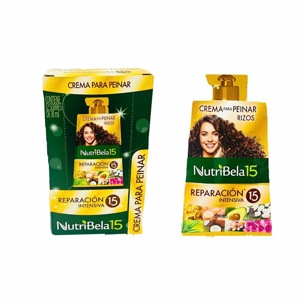 Crema de peinar nutribela reparacion (amarillo) sobre x12  