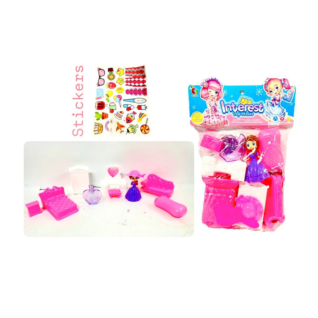 Set de muñeca con accesorios 