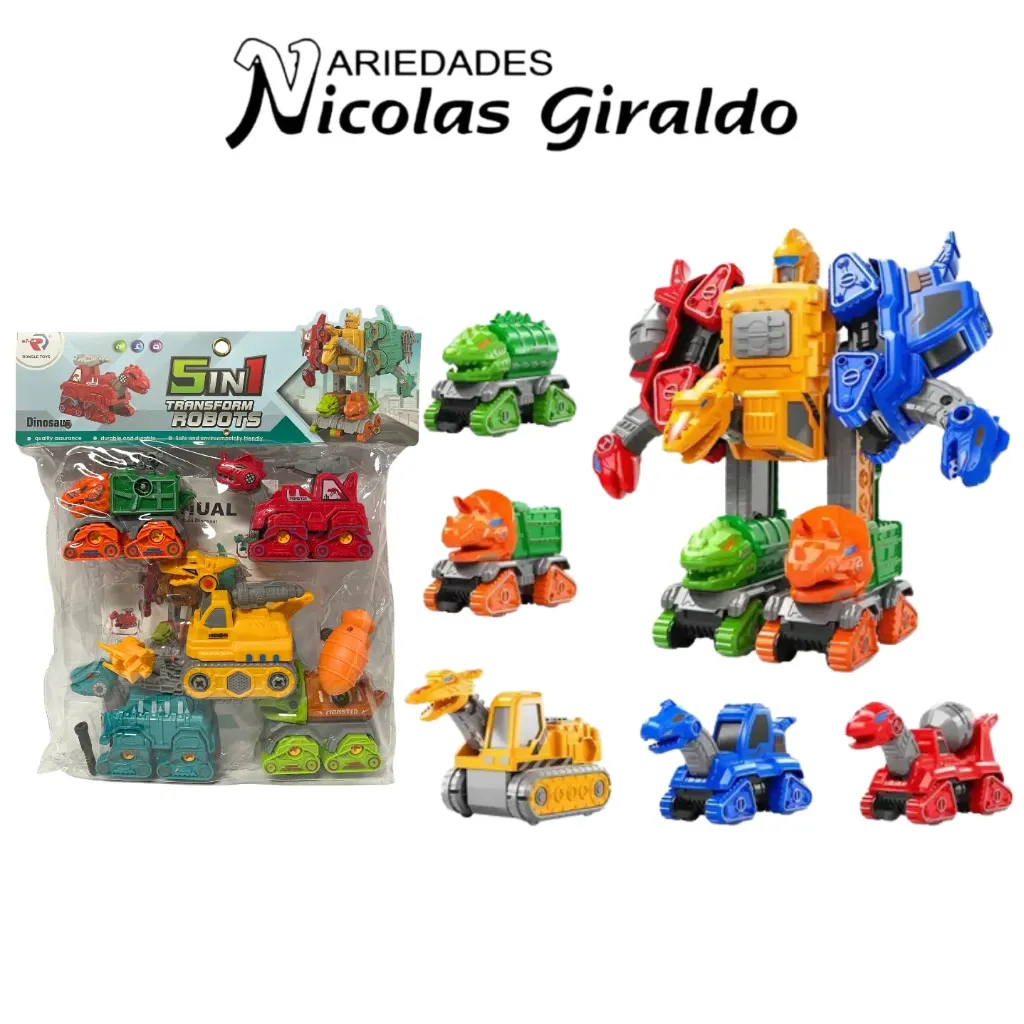 Carro dinosaurio x5 transforme 