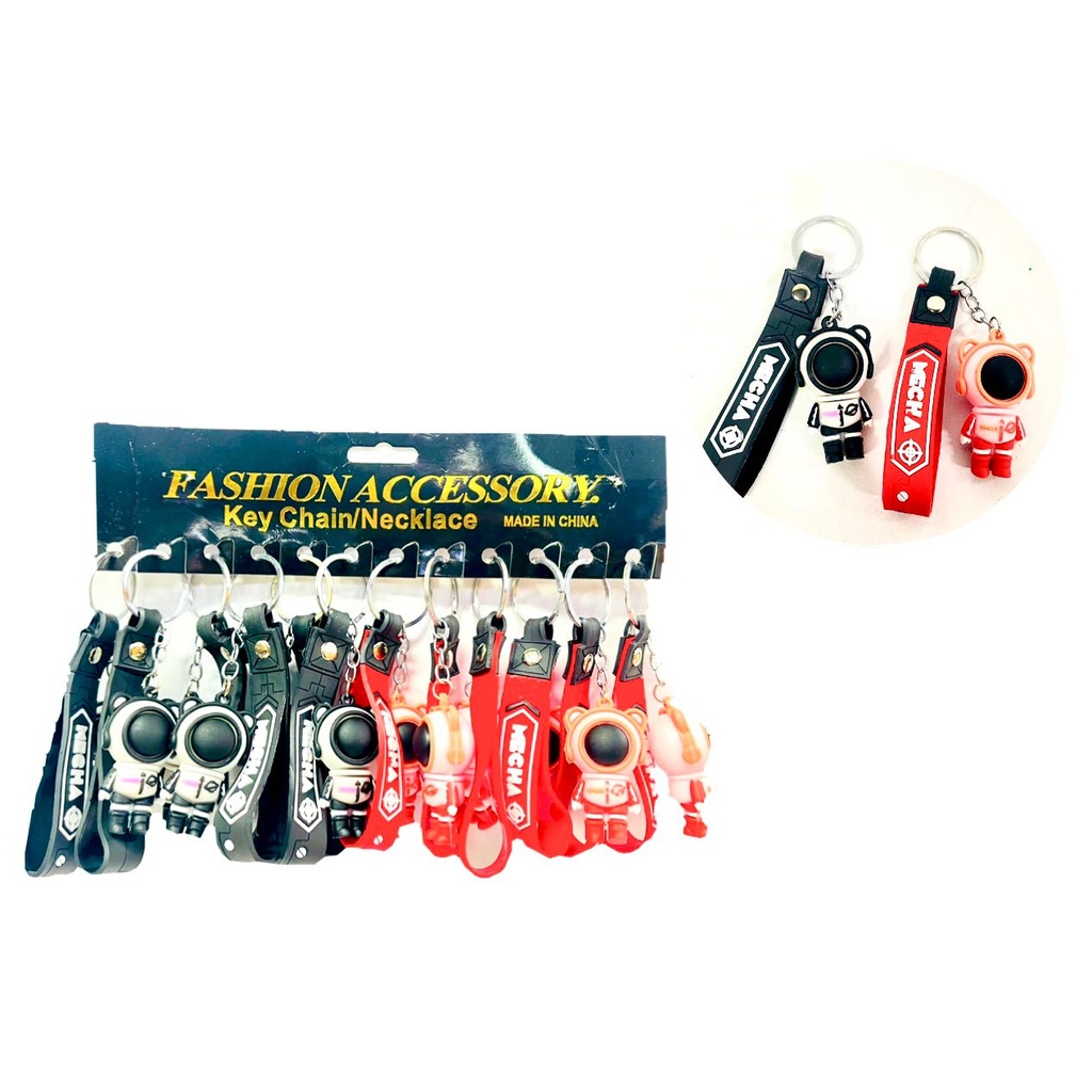 @Llavero caucho fino astronauta correa ancha pqt X12  