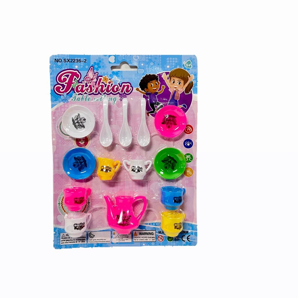 Vajilla infantil juego te carton pequeño