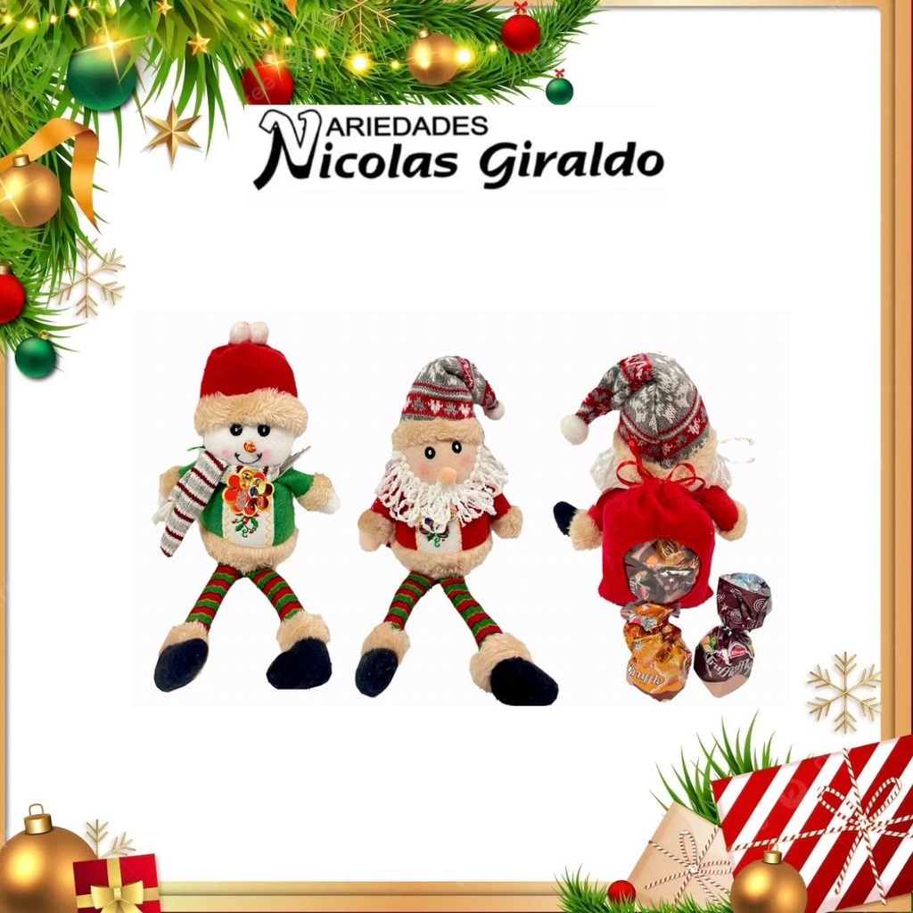 MUÑECO NAVIDEÑO MOCHILA CHOCOLATE ADRO  