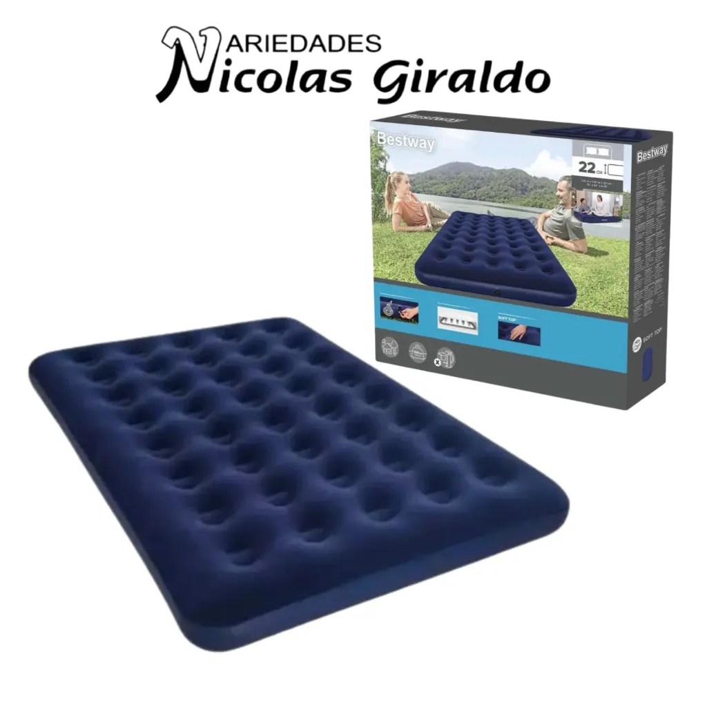 Colchon inflable bestway grande 1.91x1.37 22 cm