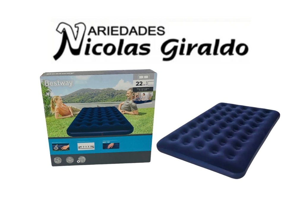 Colchon inflable bestway grande 1.91x1.37 22 cm