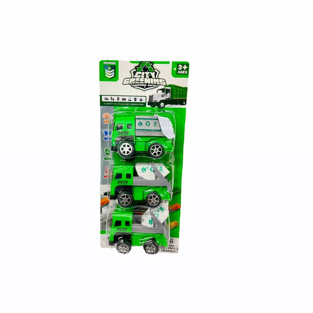 [YM-605P3] Carro camion carton x3   